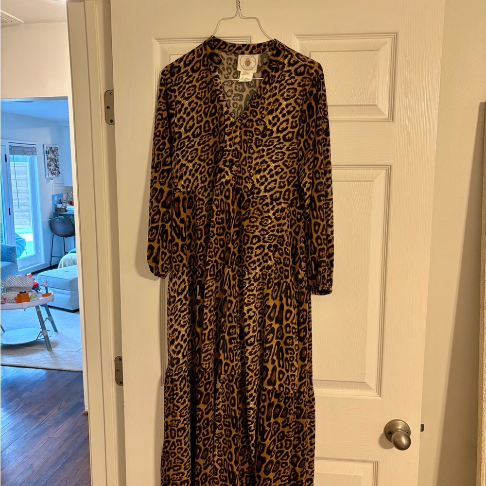 Leopard Print Midi Dress